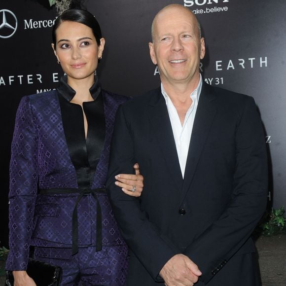 Bruce Willis et sa femme Emma Heming - People a la premiere du film "After Earth" au Ziegfeld Theater a New York. Le 29 mai 2013. FAMEFLYNET / BESTIMAGE