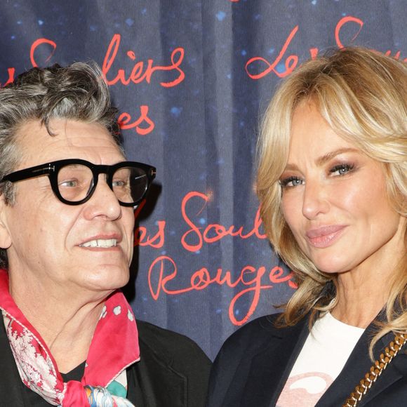 Marc Lavoine (co-producteur du spectacle) et sa compagne Adriana Karembeu lors de la générale du spectacle musical "Les Souliers Rouges" au Casino de Paris, le 24 janvier 2025.
© Guirec Coadic/Bestimage
