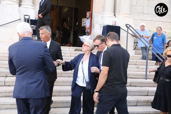 Colette Sauvage (femme de P. Bouvard) lors des obsèques de Philippe Bouvard en l'église Notre-Dame de Bon Voyage à Cannes, le 31 août 2026.
© Chavaroche-Guignebourg / Bestimage