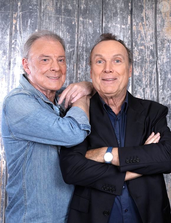 Portrait de Herbert Leonard et Julien Lepers lors de l'enregistrement de l'émission "Chez Jordan de Luxe" , diffusée sur C8.
Paris, le 8 octobre 2024
© Cédric Perrin / Bestimage
