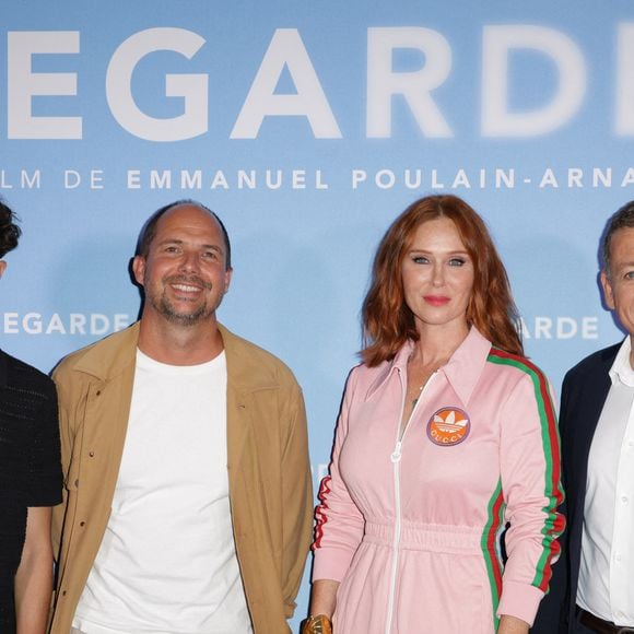 Ewan Bourdelles, Emmanuel Poulain-Arnaud, Audrey Fleurot et Dany Boon - Avant-première du film "Regarde" au Cinéma Pathé Wepler à Paris le 8 septembre 2025. © Coadic Guirec/Bestimage