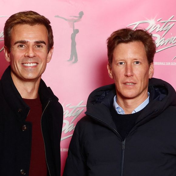 Exclusif - Jean-Baptiste Marteau et son compagnon Jean de Reynal - Photocall du spectacle "Dirty Dancing" au Dôme de Paris. Le 27 novembre 2024
© Christophe Clovis / Bestimage