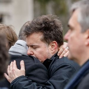 Nicolas Demorand - Obsèques de Sébastien Demorand à la Coupole du crématorium du cimetière du Père-Lachaise à Paris, France, le 31 janvier 2020. © AGENCE / BESTIMAGE