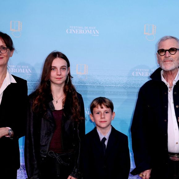 Tchéky Karyo, sa compagne Valérie Keruzoré - Tapis rouge de la soirée de clôture de la 7ème édition du festival Cineroman à Nice le 4 octobre 2025. © Bebert-Jacovides/Bestimage