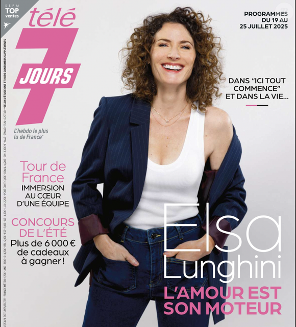 Elsa Lunghini fait la couverture du numéro du 12 juillet 2025 de "Télé 7 Jours" © Télé 7 Jours