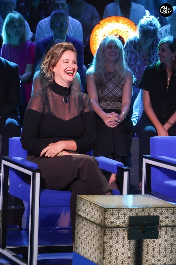 Exclusif - Elodie Poux lors de l'enregistrement de l'émission "La Boîte à secrets", présentée par F.Bollaert et diffusée le 23 octobre sur France 3, à Paris, France, le 15 septembre 2026. © Jack Tribeca/Bestimage