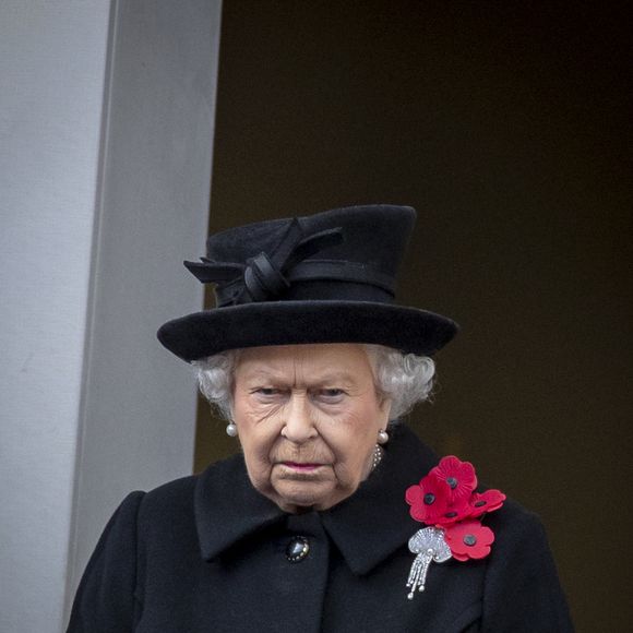 La reine Elisabeth II d’Angleterre lors de la cérémonie du centenaire de l'armistice du 11 novembre 1918 au palais de Whitehall à Londres, Royaume Uni, le 11 novembre 2018. EXPRESS SYNDICATION / BESTIMAGE