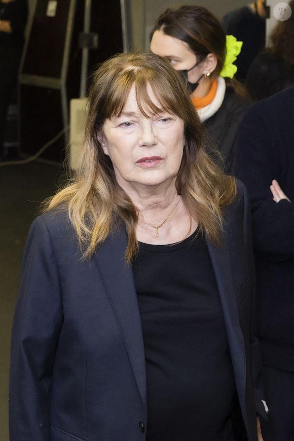 Exclusif - Jane Birkin - Backstage de l'émission spéciale "Unis pour l'Ukraine" à la Maison de la Radio et de la Musique, diffusée en direct sur France 2 et présentée par Nagui et Leïla.Kaddour à Paris le 8 mars 2022.  © Cyril Moreau / Jack Tribeca / Bestimage