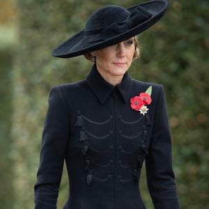 Catherine Kate Middleton, princesse de Galles, assiste à la cérémonie du souvenir de l'Armistice, au National Memorial Arboretum, à Burton-on-Trent, dans l'East Staffordshire. Photo par Julien Burton / Bestimage