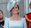 Elles viennent en rose... ou en bleu pour assister au célèbre défilé.

Catherine (Kate) Middleton, duchesse de Cambridge, et la princesse Charlotte de Cambridge - Les membres de la famille royale britannique lors du rassemblement militaire "Trooping the Colour" (le "salut aux couleurs"), célébrant l'anniversaire officiel du souverain britannique. Cette parade a lieu à Horse Guards Parade, chaque année au cours du deuxième samedi du mois de juin. Londres, le 9 juin 2018.