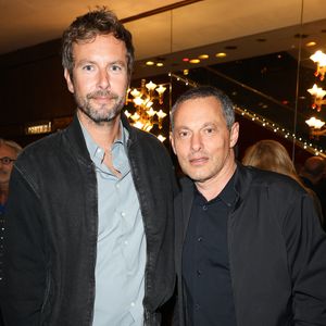 Marc-Olivier Fogiel et son mari François Roelants - Dave célèbre son 80ème anniversaire sur la scène de Grand Rex à Paris le 21 mai 2024. © Coadic Guirec/Bestimage