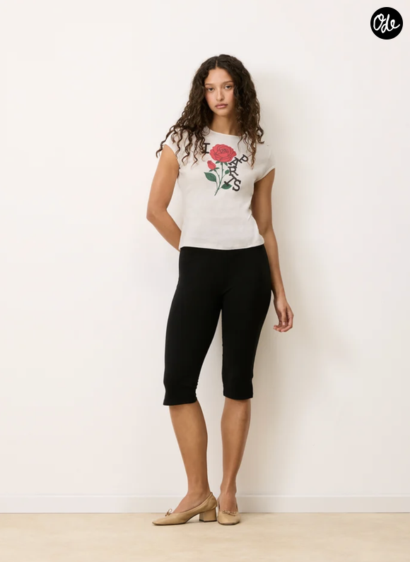 Pantalon DONA - Pantalon capri en jersey extensible