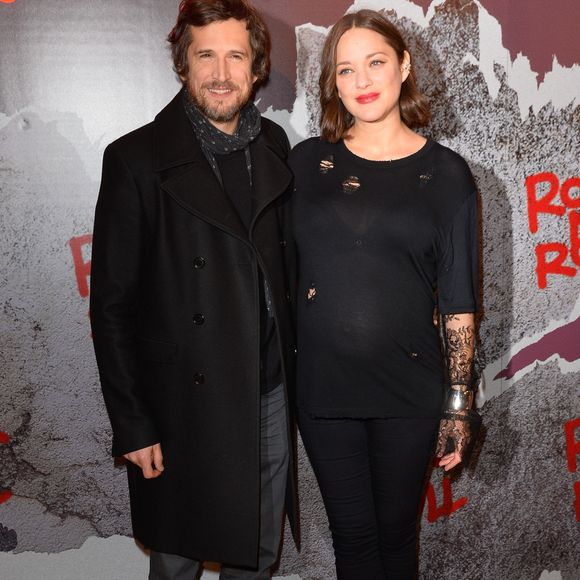 Guillaume Canet et sa compagne Marion Cotillard enceinte - Avant-première du film "Rock'n Roll" au Pathé Beaugrenelle à Paris le 13 février 2017. © Coadic Guirec / Bestimage