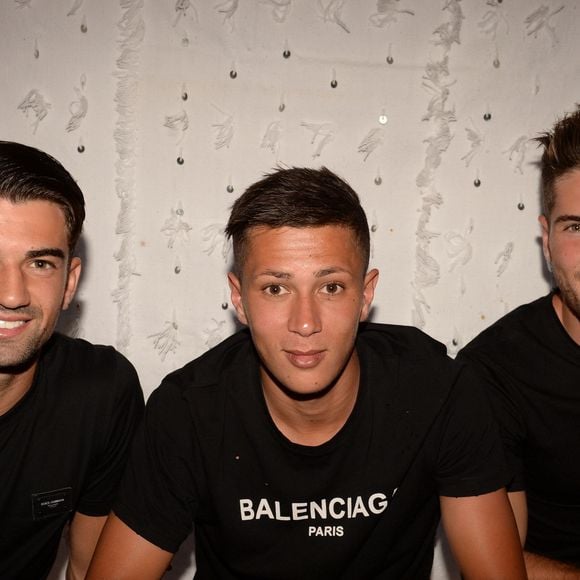 Exclusif - Enzo Zidane (fils de Zinédine Zidane), Driss Zidane (neveu de Zinédine Zidane) et Luca Zidane (fils de Zinédine Zidane) - Les célébrités lors du festival "Marrakech du Rire 2018"  à Marrakech, Maroc, le 24 juin 2018. © Rachid Bellak/Bestimage