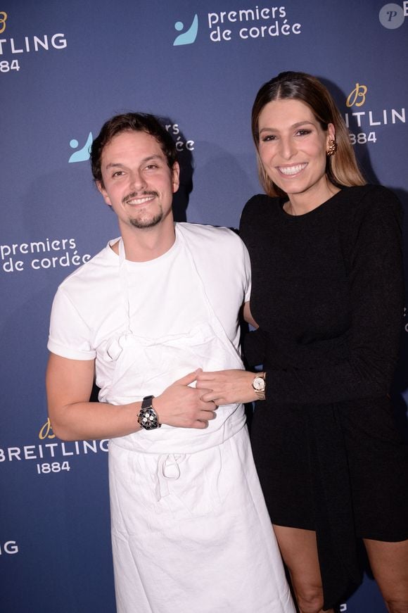 Exclusif - Juan Arbelaez et Laury Thilleman - Dîner de charité Breitling pour l'association "Premiers de cordée" à la Samaritaine à Paris le 8 octobre 2021. 
© Rachid Bellak / Bestimage