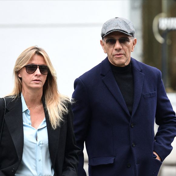 Exclusif - Sarah Poniatowski et son compagnon Roschdy Zem - Hommage à la chanteuse Dani en l'église Saint-Roch à Paris le 1er octobre 2022. Agence / Bestimage