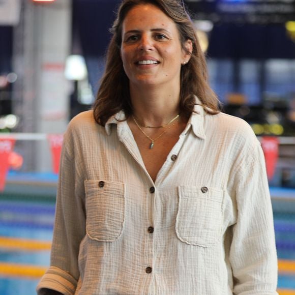 Laure Manaudou assiste aux championnats de France Élites en grand bassin de natation à Rennes, France, le 15 juin 2023. © Mickael Chavet/Zuma Press/Bestimage