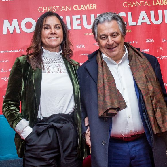 Christian Clavier et sa compagne Isabelle de Araujo - Première du film "Monsieur Claude 2" (Qu'est-ce qu'on a fait au Bon Dieu 2) à Berlin en Allemagne le 2 avril 2019.