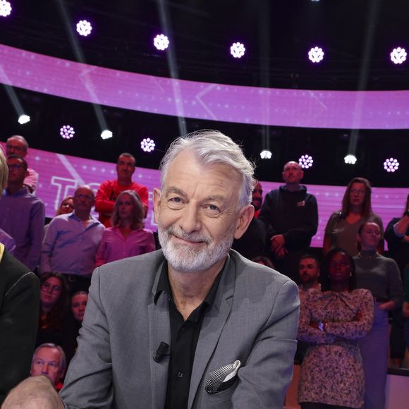 Exclusif - Isabelle Morini Bosc, Gilles Verdez, sur le plateau de TBT9 présenté par C.Hanouna, et diffusé en direct sur W9, Paris, France, le 05 novembre 2025. © Jack Tribeca / Bestimage