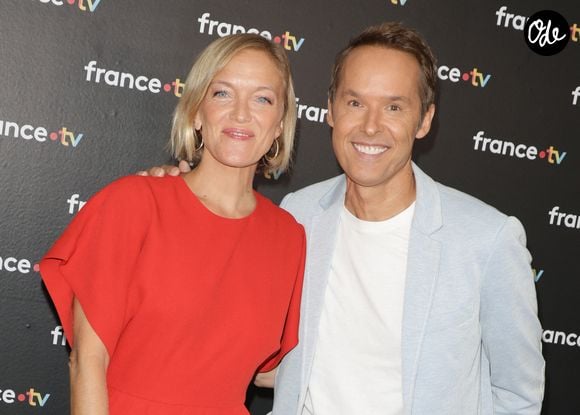 Maya Lauqué et Damien Thévenot au photocall de la conférence de presse de rentrée de France Télévisions à Paris, France, le 4 septembre 2024. © Coadic Guirec/Bestimage