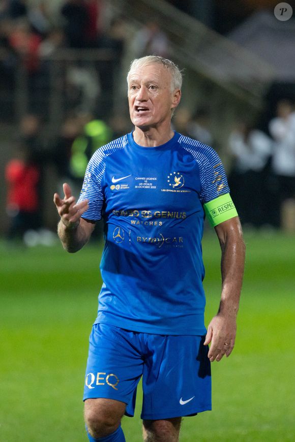 Didier Deschamps assiste au Match des Etoiles au stade Pierre de Coubertin de Cannes entre les anciens joueurs de l'AS Cannes et l'équipe des Etoiles. Photo by Shootpix/Abacapress.com