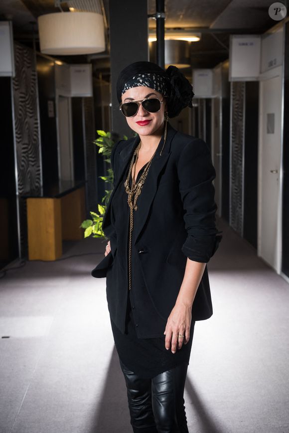 La chanteuse américaine Melody Gardot pose pour des photos à Montreux, en Suisse, le 20 juillet 2015. Photo by Loona/ABACAPRESS.COM