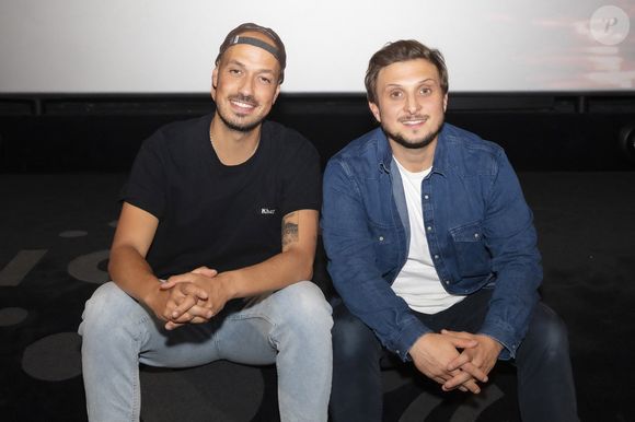 Exclusif - Carlito (Raphaël Carlier) et McFly (David Coscas) - Avant-première du film "La Traversée" de McFly et Carlito retraçant leur traversée vers la Corse, le 16 décembre 2021. © Jack Tribeca / Bestimage