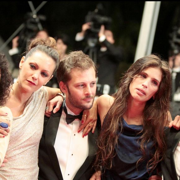 NAIDRA AYADI, KAROLE ROCHER, NICOLAS DUVAUCHELLE, MAIWENN LE BESCO ET JEREMIE ELKAIM - MONTEE DES MARCHES DU FILM "POLISSE" - 64 EME FESTIVAL INTERNATIONAL DU FILM DE CANNES 2011