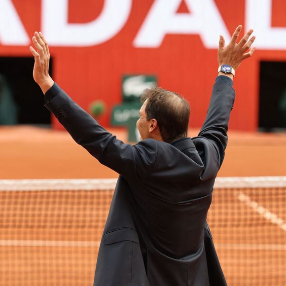 Hommage à Rafael Nadal lors des Internationaux de France de Tennis de Roland Garros 2025, sur le court Philippe-Chatrier au Complexe Roland-Garros à Paris, France, le 25 mai 2025. © Jean-Charles Caslot/Pool FFT/Bestimage