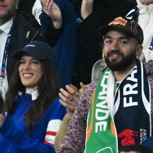 Iris Mittenaere, Oli - Célébrités dans les tribunes du match d'ouverture du Tournoi des six nations : France-Irlande (36-14) au Stade de France à Saint-Denis le 5 février 2026. © Lionel Urman/Bestimage