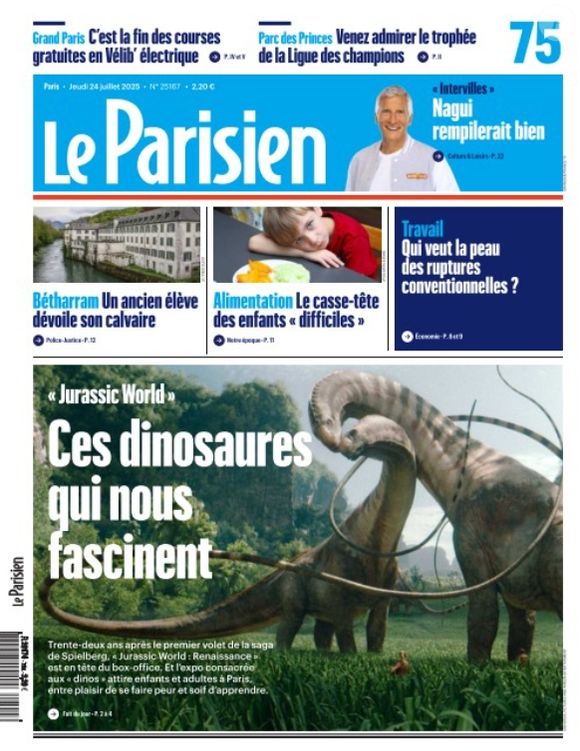 Les confidences de Nagui à retrouver dans le Parisien ce jeudi 24 juillet. 

(Capture d'écran - Le Parisien - 24 juillet 2025)