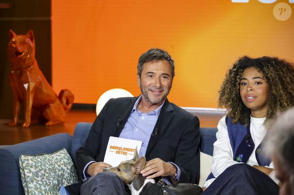 Exclusif - Bernard Montiel, Oli, sur plateau de la nouvelle émission "Animalement Vôtre" présentée par Bernard Montiel et diffusée le 16 novembre sur France 3, à Paris, France, le 14 octobre 2025. © Jack Tribeca/Bestimage