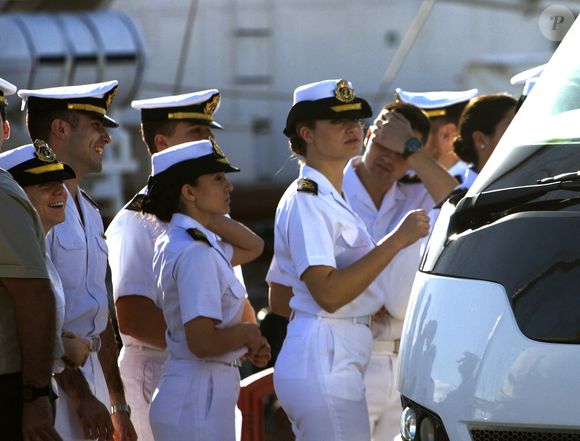 La princesse Leonor d’Espagne est arrivée aux Îles Canaries, première étape de son voyage de six mois en mer, 17 janvier 2025. © Mercedes Menendez/Pacific Press/Bestimage