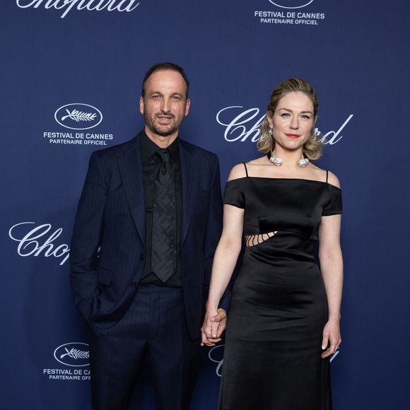 Michel Ferracci et sa femme Émilie Dequenne - Cérémonie du remise du Trophée Chopard au Carlton Beach à Cannes, lors du 76ème Festival International du Film de Cannes. Le 19 mai 2023
© Olivier Borde / Bestimage
