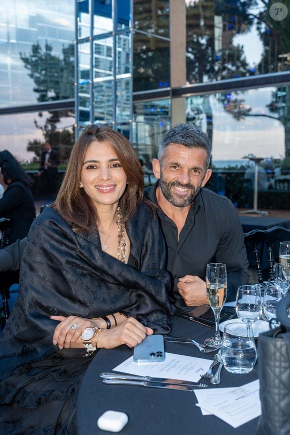 Jade Handi et son mari lors de la 21ème édition du concours de beauté "Top Model International" dans la salle des Étoiles du Sporting de Monte-Carlo, Monaco, le 174 mai 2025. © Martin Bousseau/Bestiamge