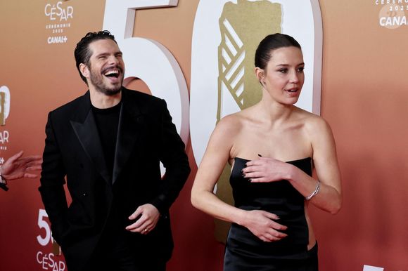 François Civil, Adèle Exarchopoulos - Photocall de la 50ème édition de la cérémonie des César à l'Olympia à Paris, France, le 28 février 2025 © Dominique Jacovides - Olivier Borde / Bestimage