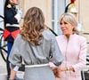Brigitte Macron et Rania de Jordanie rivalisent d'élégance et de sourires à chacune de leurs rencontres.

Le président français Emmanuel Macron et sa femme, la Première dame Brigitte Macron, reçoivent le roi Abdallah II de Jordanie et la reine Rania de Jordanie au palais présidentiel de l'Élysée à Paris, France. © Christian Liewig/Bestimage