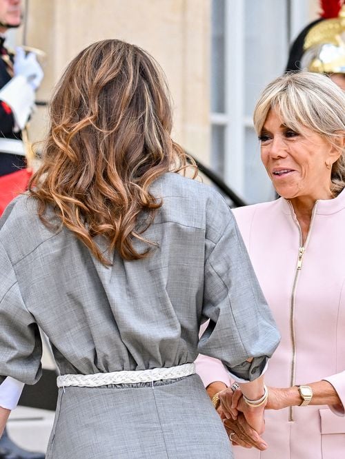 Brigitte Macron et Rania de Jordanie : à l'Élysée, leurs looks très coordonnés attirent tous les regards