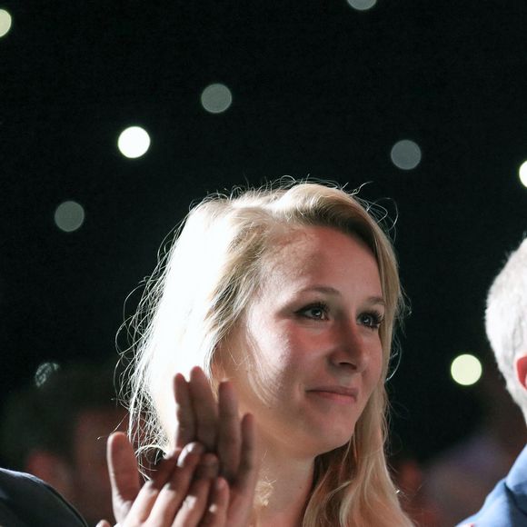 Marion Maréchal et son mari Vincenzo Sofo - Convention de la Droite à La Palmeraie, Paris, France, le 28 septembre 2019.  © Stéphane Lemouton/Bestimage