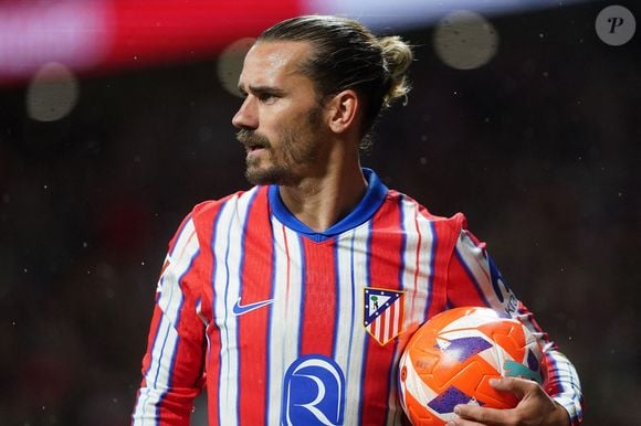 Antoine Griezmann de l'Atlético de Madrid lors d'un match de la Liga. 14 avril 2025. (ALTERPHOTOS/Acero)