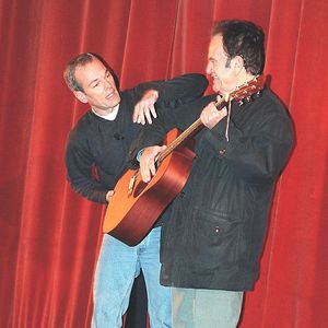 Laurent Baffie and Guy Béart. Photo by Max Colin/ABACAPRESS.COM