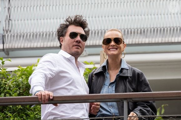 Læticia Hallyday et Frédéric Suant assistent au Village pour la session de nuit pendant les Internationaux de France 2025 à Roland Garros le 26 mai 2025 à Paris, France. Photo by Nasser Berzane/ABACAPRESS.COM