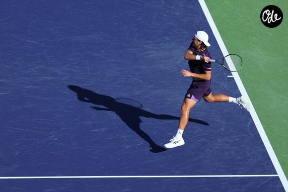 Lucas Pouille  - Tournoi de tennis de Indian Wells 2024 le 8 mars 2024.
© Antoine Couvercelle / Panoramic / Bestimage