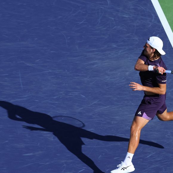 Lucas Pouille  - Tournoi de tennis de Indian Wells 2024 le 8 mars 2024.
© Antoine Couvercelle / Panoramic / Bestimage