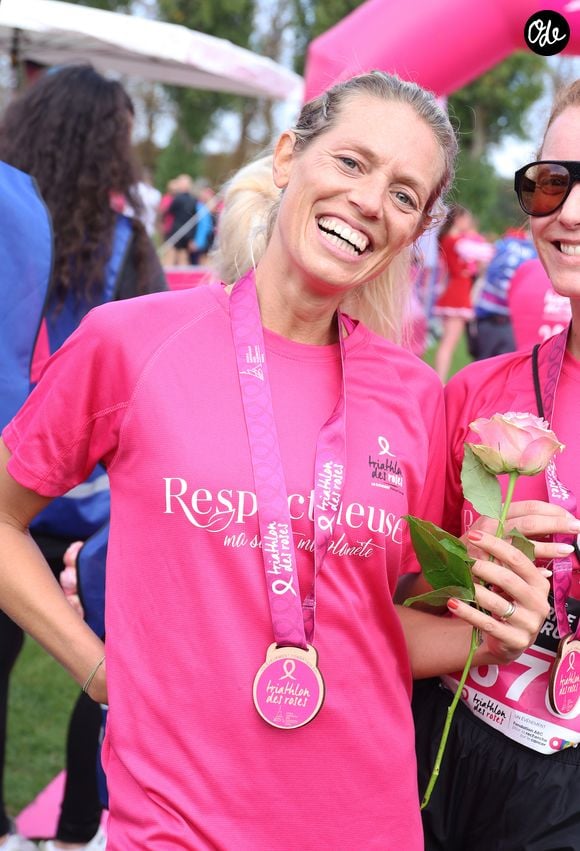 Exclusif - Aurore Delplace et Guest lors du Triathlon des Roses au parc de Saint-Cloud, France, le 21 septembre 2024. © Denis Guignebourg/BestImage