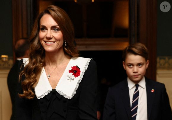 Catherine (Kate) Middleton, princesse de Galles, Le prince George de Galles - La famille royale britannique assiste au Festival du Souvenir de la Royal British Legion, en l'honneur des militaires, au Royal Albert Hall à Londres, le 8 novembre 2025. © Julien Burton / Bestimage