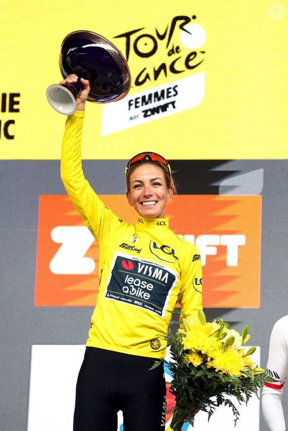 Pauline Ferrand Prévot / Visma lors de la 9ème étape du Tour de France féminin le 3 août 2025 à Châtel, France. Photo by Stephane Pillaud/Icon Sport/ABACAPRESS.COM
