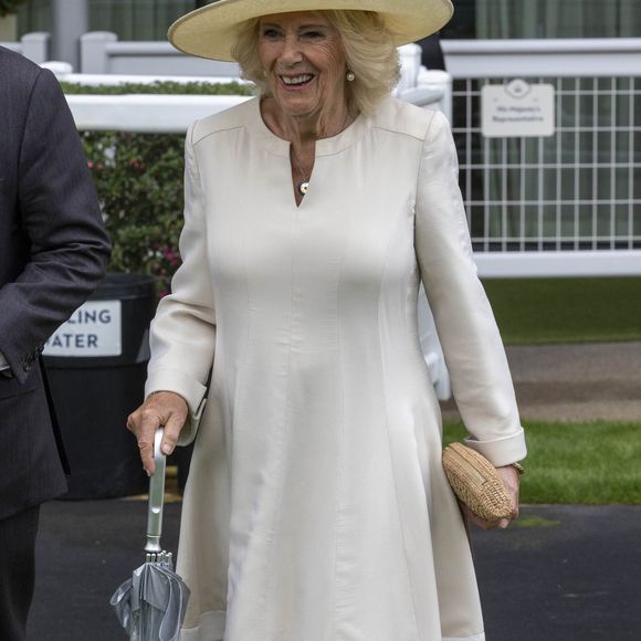 26 juillet 2025. La réunion hippique des King George & Queen Elizabeth Stakes à Ascot, en présence de Sa Majesté la reine Camilla (Camilla Parker Bowles, reine consort d’Angleterre). © GOFF INF / BESTIMAGE