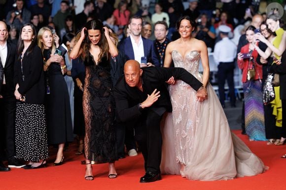 Jordana Brewster, Vin Diesel, Michelle Rodriguez - Montée des marches du film " The Fast and the Furious " lors du 79ème Festival International du Film de Cannes, le 13 mai 2026. © Jacovides-Moreau / Bestimage