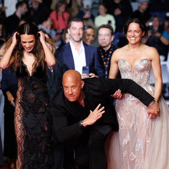 Jordana Brewster, Vin Diesel, Michelle Rodriguez - Montée des marches du film " The Fast and the Furious " lors du 79ème Festival International du Film de Cannes, le 13 mai 2026. © Jacovides-Moreau / Bestimage